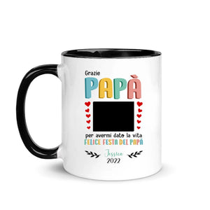 Tazza personalizzata per Papà | Regalo personalizzato per Papà | Grazie Papà