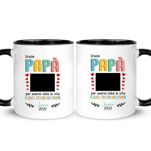 Tazza personalizzata per Papà | Regalo personalizzato per Papà | Grazie Papà