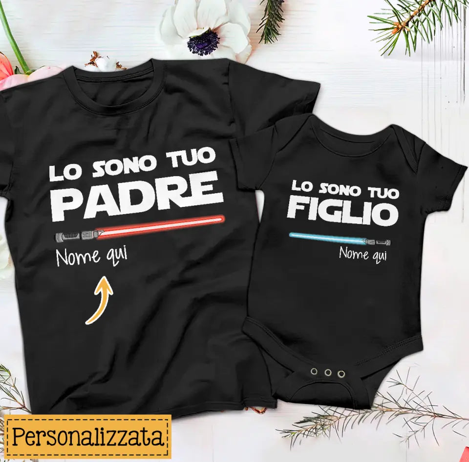 Camiseta personalizada para papá | Primer regalo del Día del Padre | Soy tu padre Soy tu hijo hija