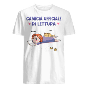 Maglietta personalizzata per Gli Amanti Dei Gatti E Cani| Regalo personalizzato per Gli Amanti Dei Gatti E Cani | Camicia Ufficiale Di Lettura