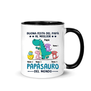 Tazza personalizzata per Papà | Regalo personalizzato per Padre | Al miglior papàsauro del mondo