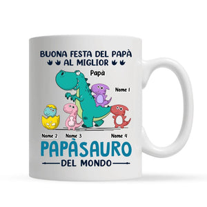 Tazza personalizzata per Papà | Regalo personalizzato per Padre | Al miglior papàsauro del mondo