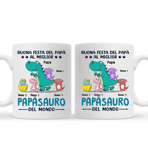 Tazza personalizzata per Papà | Regalo personalizzato per Padre | Al miglior papàsauro del mondo