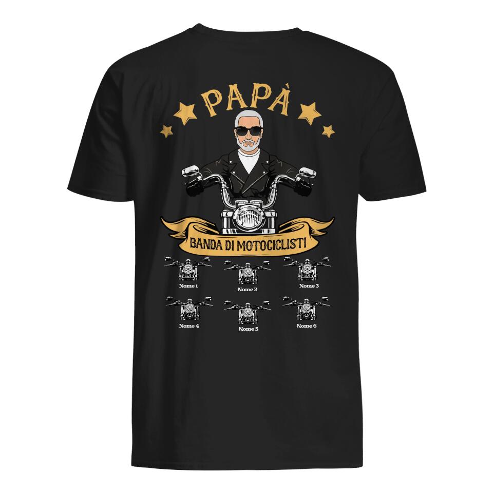 Maglietta personalizzata per Papà | Regalo personalizzato per Padre | Banda di motociclisti