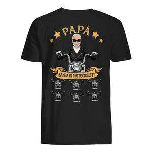 Camiseta personalizada para papá | Regalo personalizado para padre | Pandilla de motociclistas