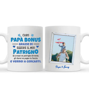 Bono Taza Personalizada para Papá | Bono regalo personalizado para papá | Gracias por ser mi padrastro