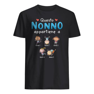 Camiseta personalizada para el abuelo | Regalo personalizado para abuelo | Este abuelo/papá pertenece a