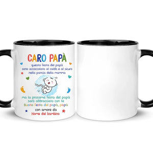 Taza personalizada para papá | Regalo personalizado para padre | El próximo día del padre te estaré abrazando.