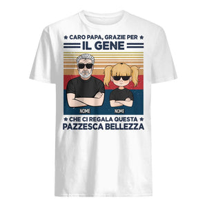 Camiseta personalizada para papá | Regalo personalizado para padre | Querido papá, gracias por
 el gen