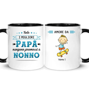 Tazza personalizzata per Nonno | Regalo personalizzato per Nonno | Solo I Migliori Papà Vengono Promossi A Nonno