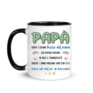 Tazza personalizzata per Papà | Regalo personalizzato per padre| Papà  Goditi l'ultimo Festa del papà