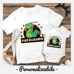 Camiseta familiar personalizada ? Regalo personalizado para la familia | papasaurio