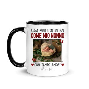 Tazza personalizzata per Nonno| Regalo personalizzato per Nonno | Buona prima festa del papà  come mio nonno