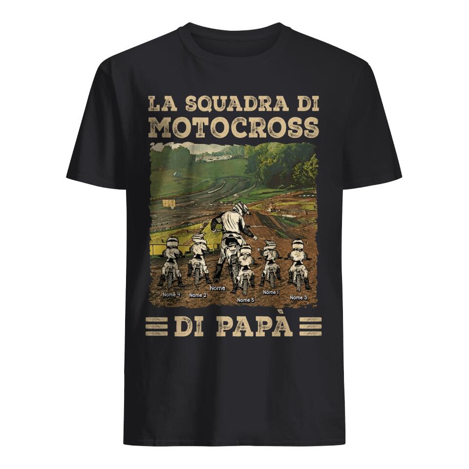 Camiseta personalizada para papá | Regalo personalizado para papá | El equipo de motocross de papá