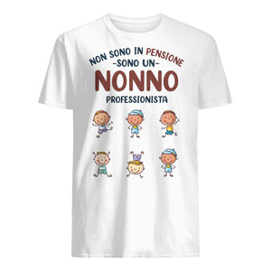 Maglietta personalizzata per Nonno | Regalo personalizzato per Nonno | Non sono in pensione Sono un nonno professionista