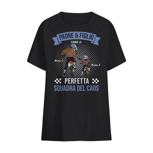 Camiseta personalizada para papá | Regalo personalizado para padre | Somos el equipo perfecto del caos.