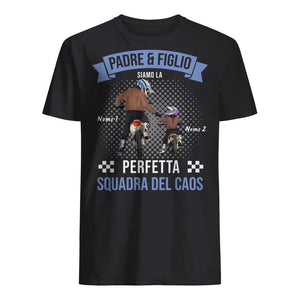 Camiseta personalizada para papá | Regalo personalizado para padre | Somos el equipo perfecto del caos.