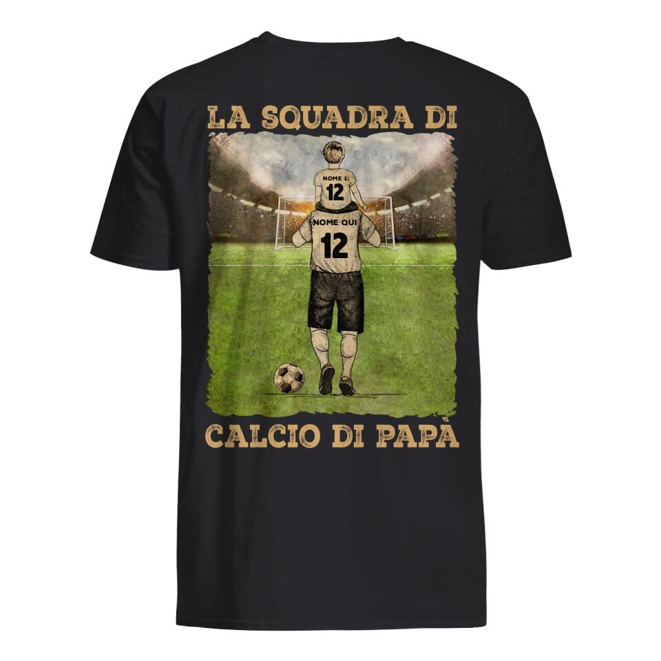 Camiseta personalizada para papá | Regalo personalizado para padre | El equipo de fútbol de papá