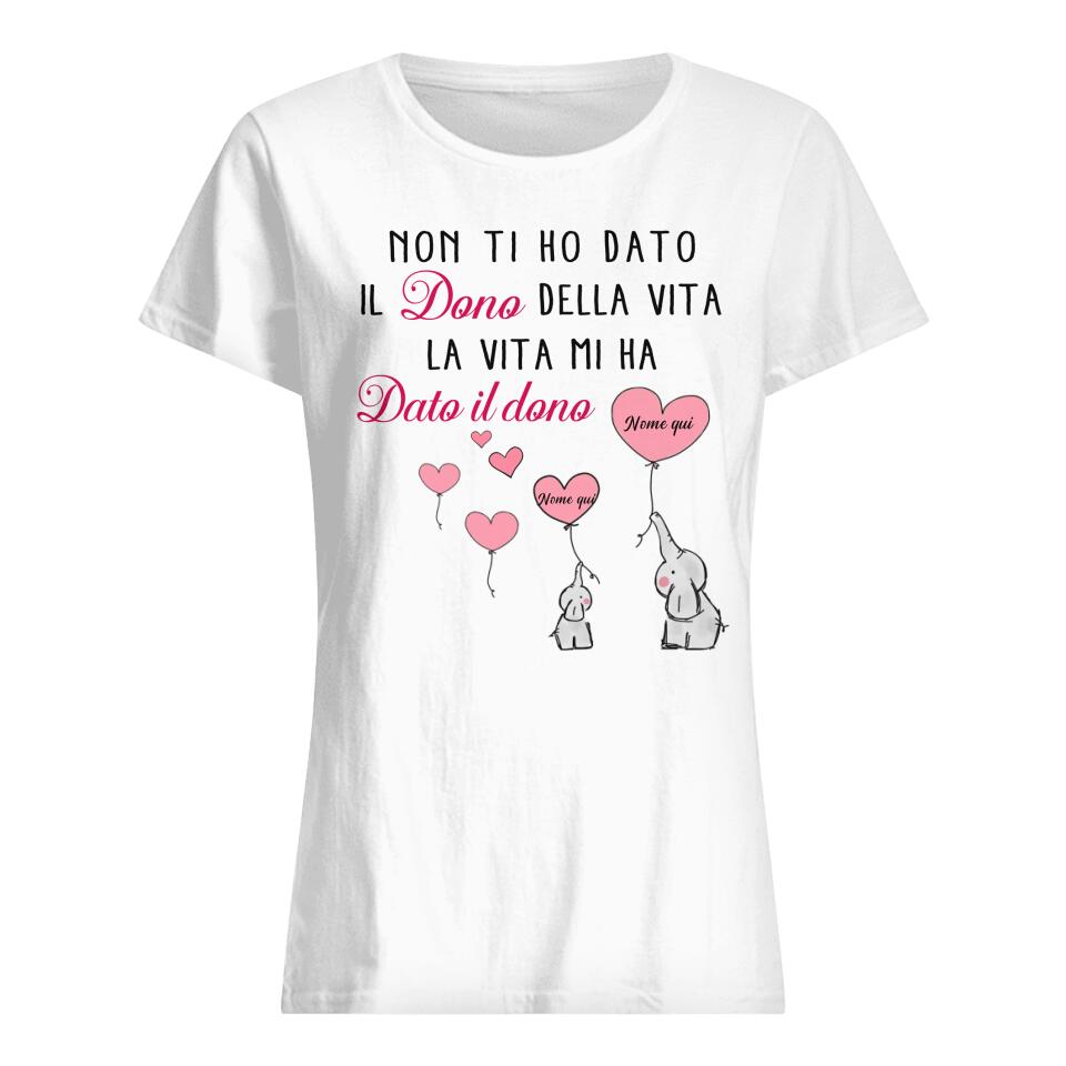 Camiseta personalizada para la abuela | Regalo personalizado para abuela | Yo no te di el regalo de la vida, la vida me dio el regalo