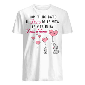 Maglietta personalizzata per Nonna | Regalo personalizzato per Nonna | Non ti ho dato il dono della vita la vita mi ha dato il dono