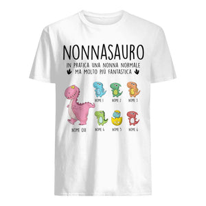 Camiseta personalizada para la abuela | Regalo personalizado para abuela | Nonnasauro Una abuela normal pero mucho más fantástica