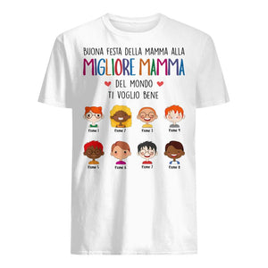 Camiseta personalizada para mamá | Regalo personalizado para madre | Feliz día de la madre a la mejor mamá del mundo