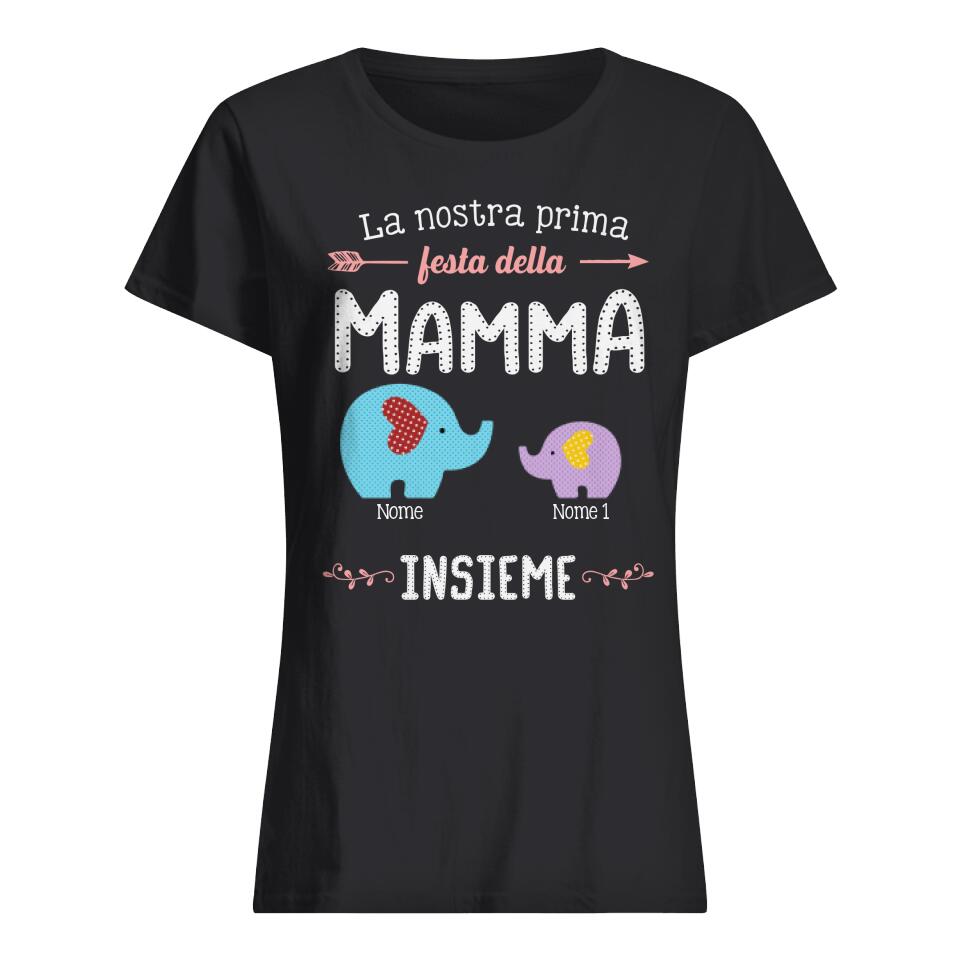 Camiseta personalizada para mamá | Regalo personalizado para madre | Nuestro primer día de la madre juntos