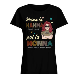 Maglietta personalizzata per Mamma | Regalo personalizzato per Madre | Prima la mamma poi la nonna