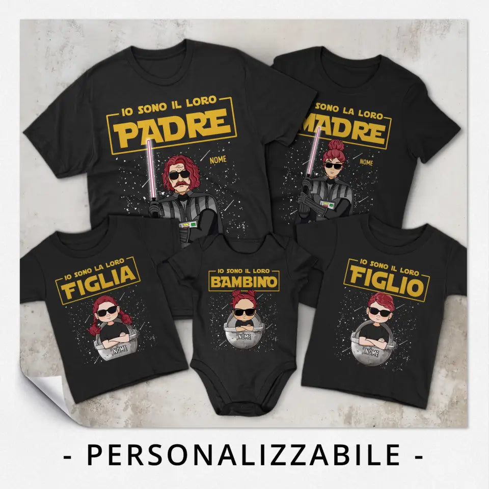 Camiseta familiar personalizada ? Regalo personalizado para la familia | Soy su padre, soy su madre.