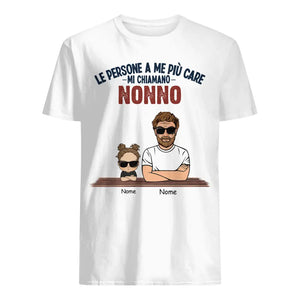 Camiseta personalizada para el abuelo | Regalo personalizado para abuelo | Las personas más queridas para mí me llaman abuelo.