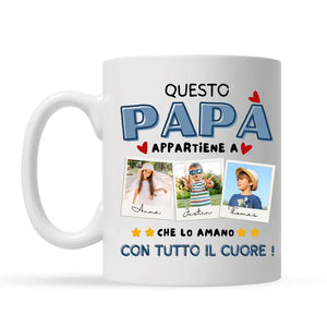 Tazza personalizzata per Papà| Che lo amano con tutto il cuore!