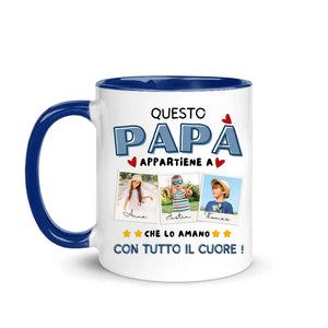 Tazza personalizzata per Papà| Che lo amano con tutto il cuore!