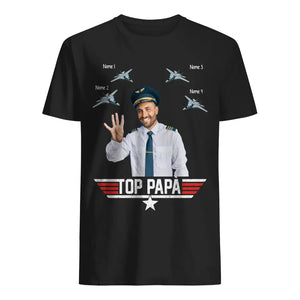 Camiseta personalizada para papá | Foto personalizada de papá superior