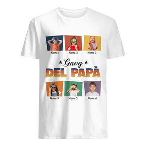 Camiseta personalizada para papá | Foto personalizada de la pandilla de papá