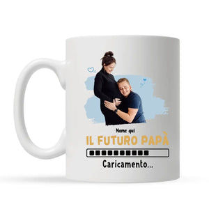 Taza personalizada para papá | La foto personalizada del futuro papá.