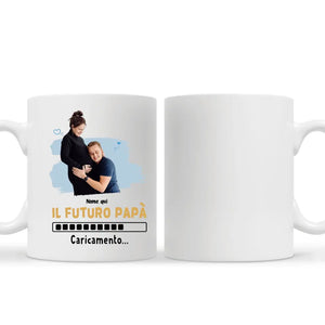 Taza personalizada para papá | La foto personalizada del futuro papá.