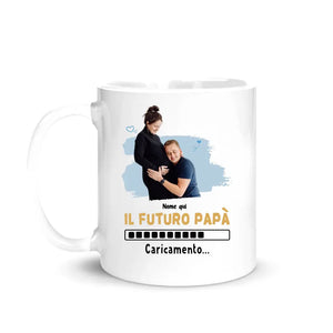 Taza personalizada para papá | La foto personalizada del futuro papá.