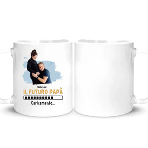 Taza personalizada para papá | La foto personalizada del futuro papá.