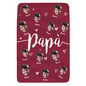 Coperta personalizzata per Papà | Papà foto personalizzata