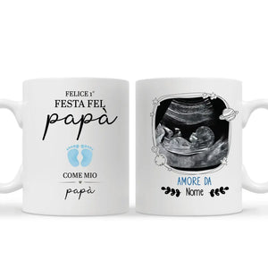 Taza personalizada para papá | Feliz primer día del padre como mi papá.