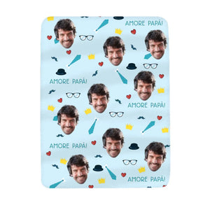 Manta personalizada para papá | Foto personalizada de Love Dad