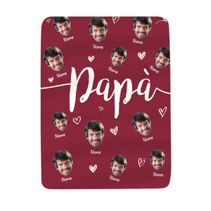 Manta personalizada para papá | Foto personalizada de papá.