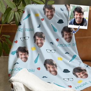 Manta personalizada para papá | Foto personalizada de Love Dad