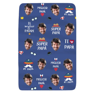 Manta personalizada para papá | La mejor foto personalizada de papá