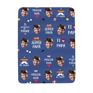 Manta personalizada para papá | La mejor foto personalizada de papá