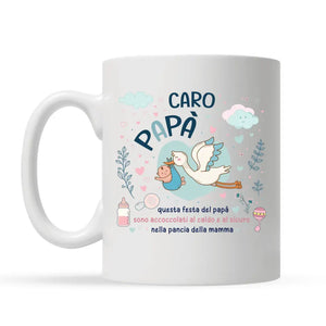 Tazza personalizzata per Papà | La prossima festa del papà sarò abbracciato con te