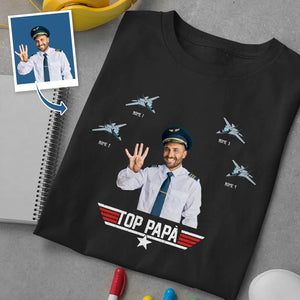 Camiseta personalizada para papá | Foto personalizada de papá superior