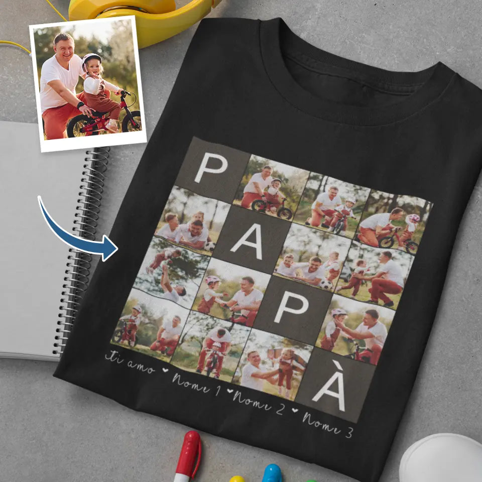 Camiseta personalizada para papá | Papá te amo