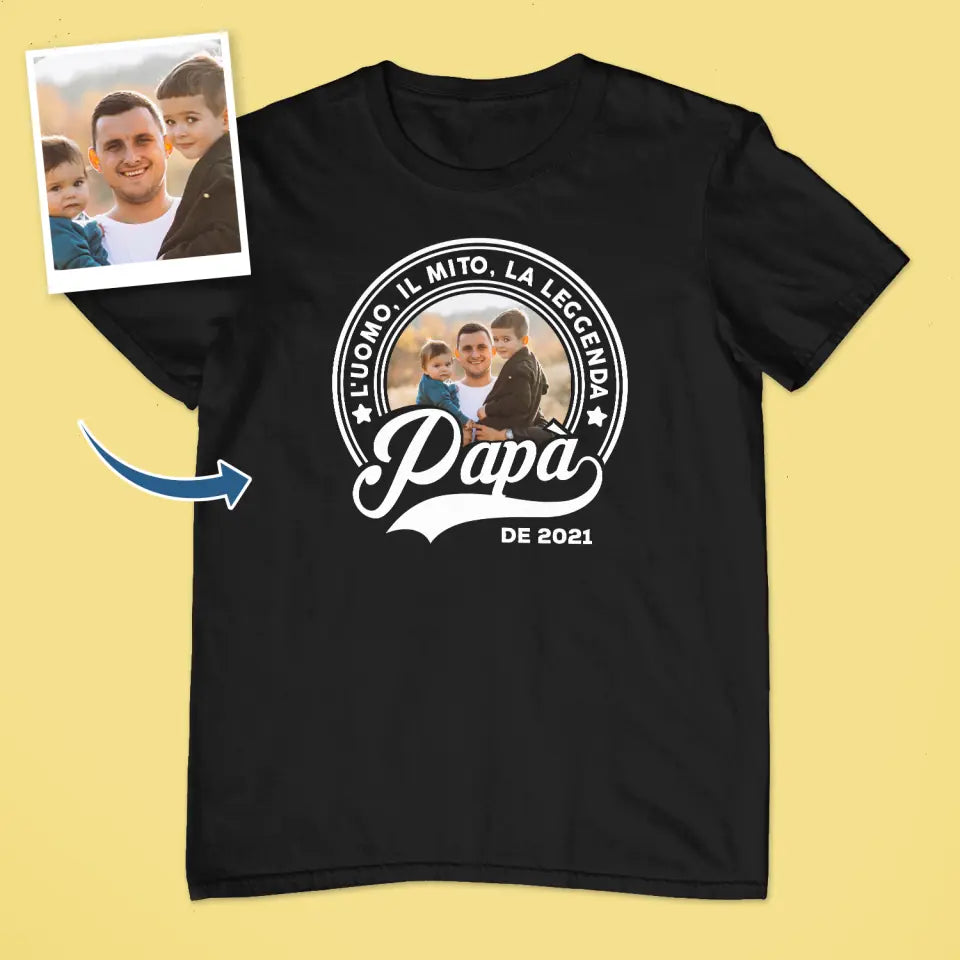 Camiseta personalizada para papá | El hombre, el mito, la leyenda
 Papá