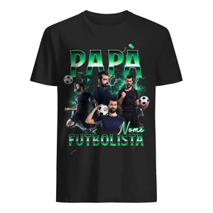 Maglietta personalizzata per Papà | Papá futbolista bootleg